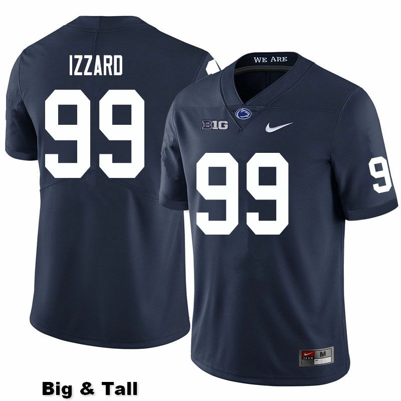 NCAA Nike Men's Penn State Nittany Lions Coziah Izzard #99 College Football Authentic Big & Tall Navy Stitched Jersey AVP0498IN